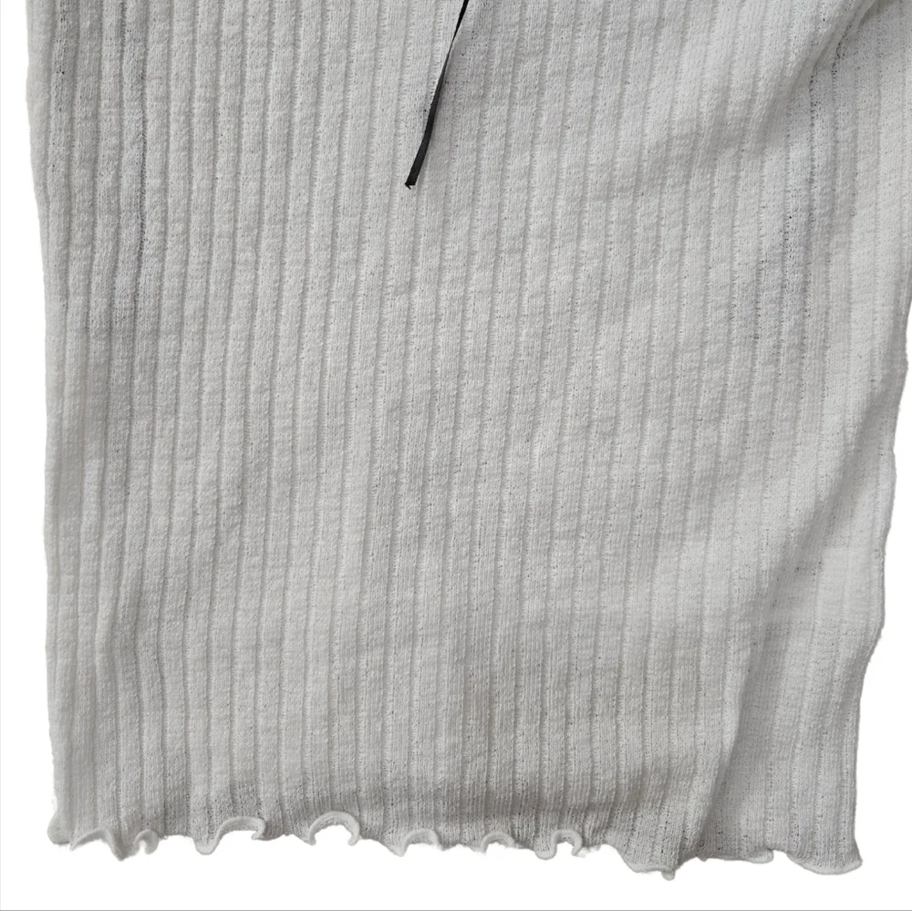 Zara Bow Ribbed Ruffle Hem Camisole Sz M NWOT